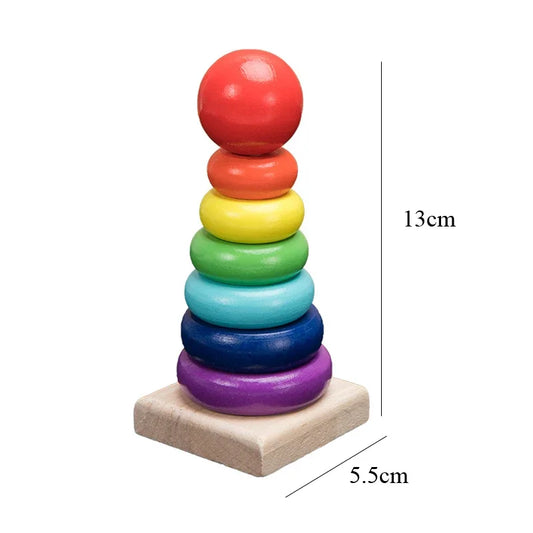 Baby Educational Toy Montessori Wooden 3D Toys Childhood Learning Kids Baby Colorful Wooden Blocks For Children Christmas Gift