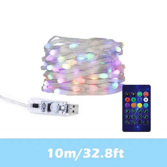 WS2812 LED String Light USB 5V Smart IC Party Christmas Fairy Lights Garland Decorations Bluetooth 5-20m Addressable Dreamcolor